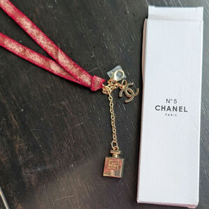 Chanel Holiday Limited Edition Bag charm Keychain with Gold Perfume Bottle
